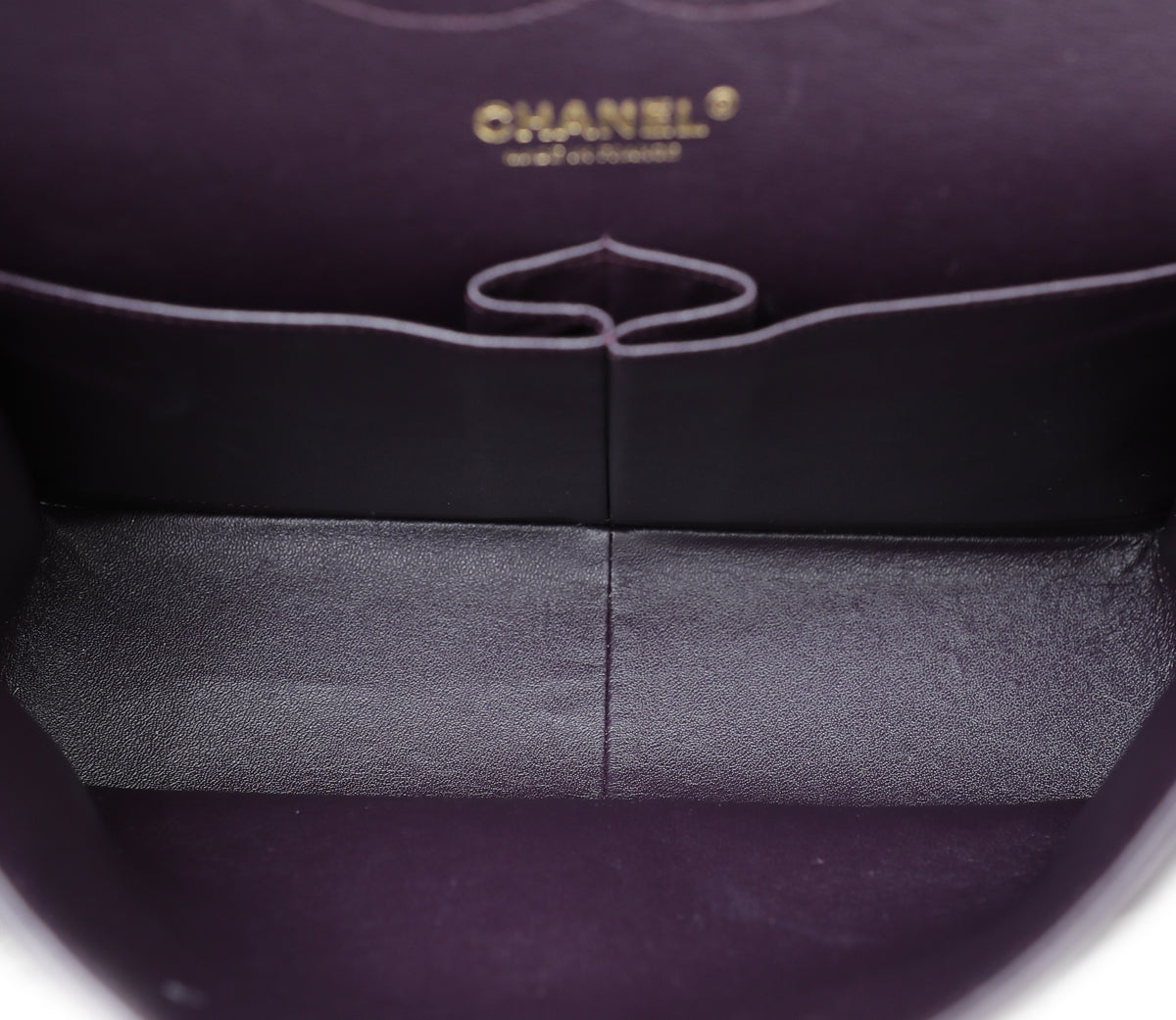 Chanel Dark Violet CC Classic Double Flap Jumbo Bag