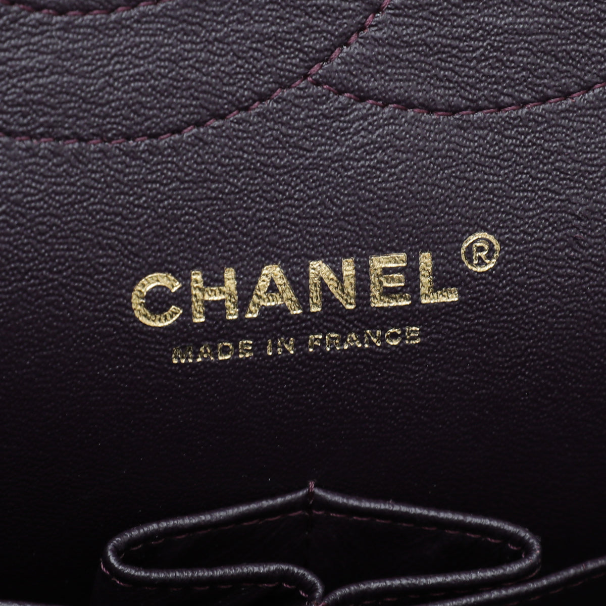 Chanel Dark Violet CC Classic Double Flap Jumbo Bag