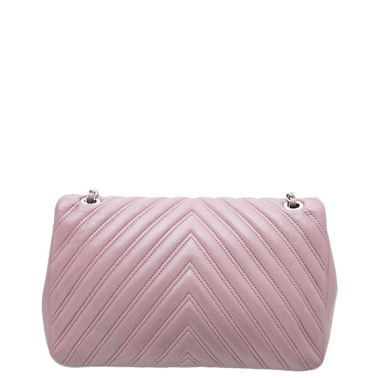 Chanel Mauve CC Chevron Single Flap Jumbo Bag