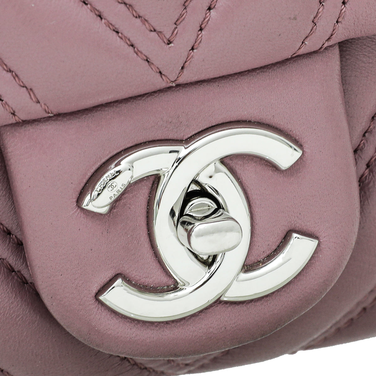 Chanel Mauve CC Chevron Single Flap Jumbo Bag