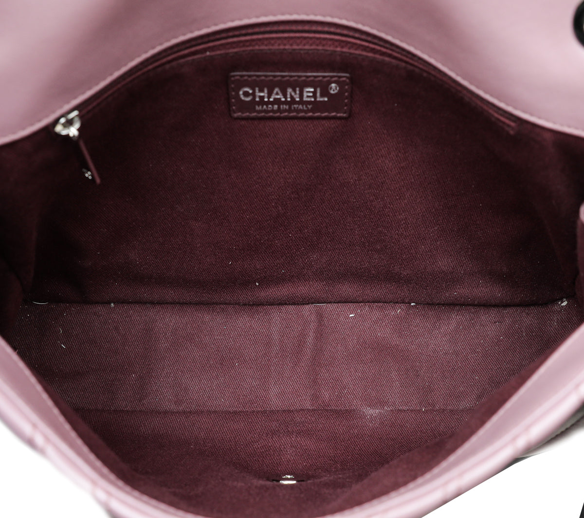 Chanel Mauve CC Chevron Single Flap Jumbo Bag