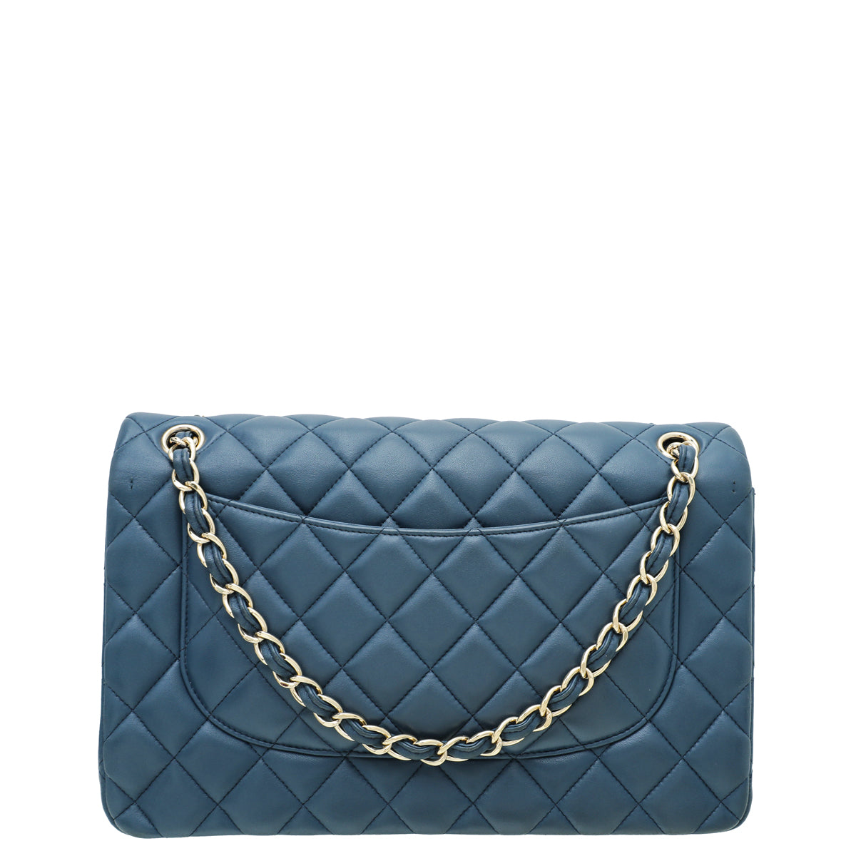 Chanel Navy Blue CC Classic Double Flap Jumbo Bag