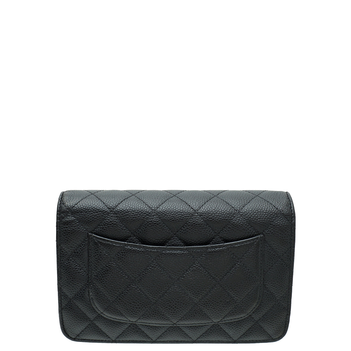 Chanel Black CC Classic Wallet On Chain