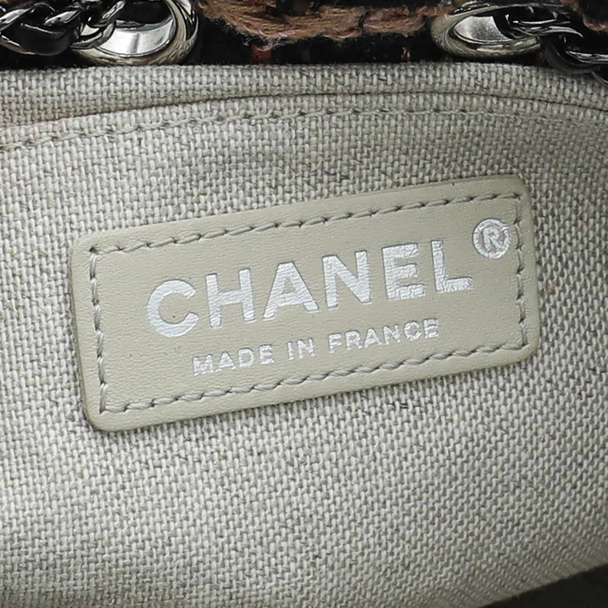 Chanel Black CC Gabrielle Tweed Bucket Small Bag