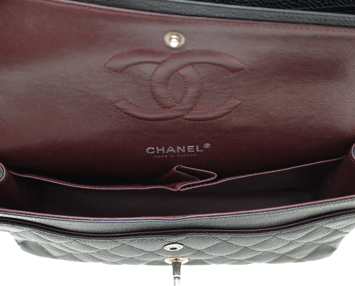 Chanel Black CC Classic Double Flap Medium Bag