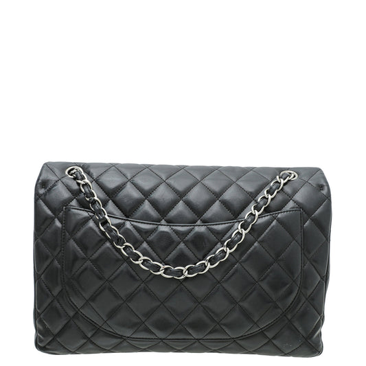 Chanel Black CC Classic Single Flap Maxi Bag