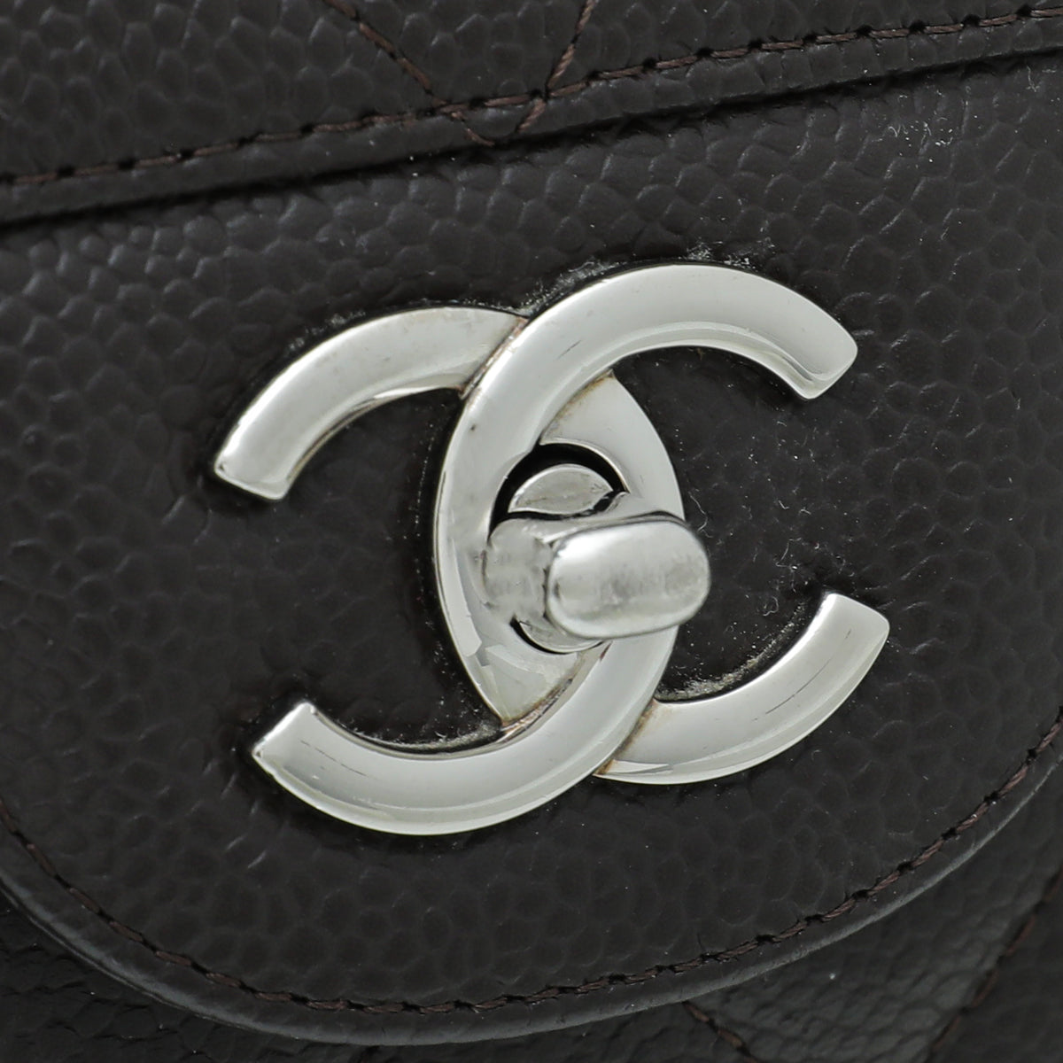 Chanel Chocolate CC Classic Single Flap Jumbo Bag