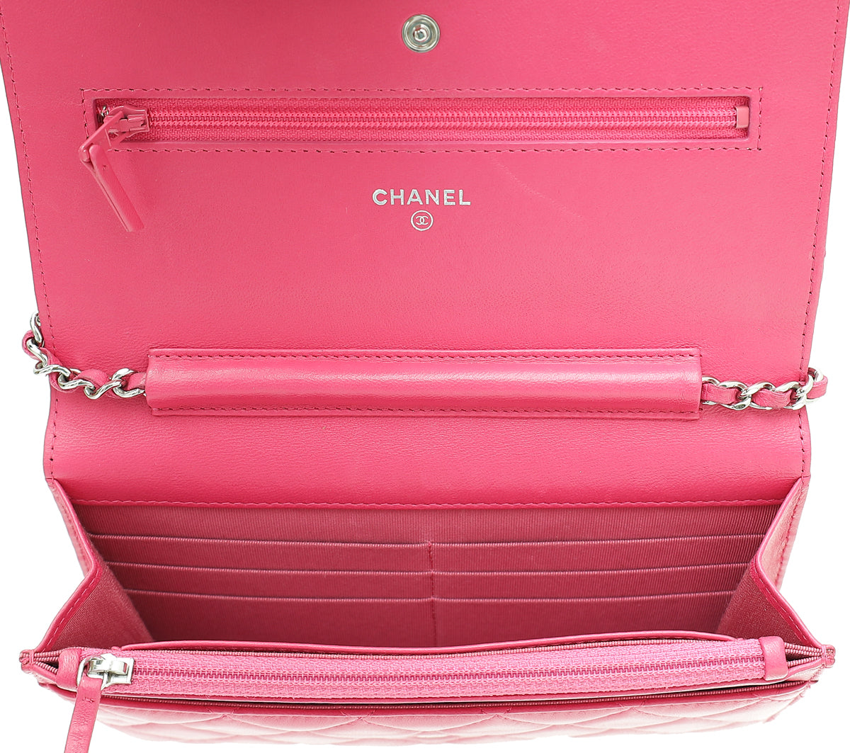 Chanel Hot Pink Classic Wallet on Chain