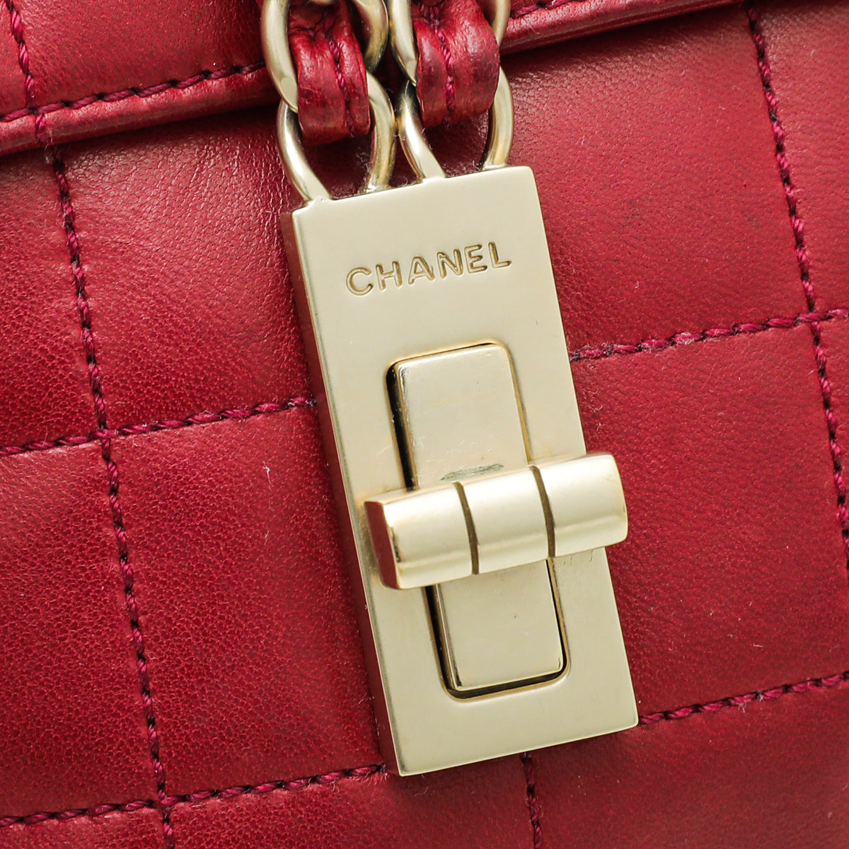 Chanel Red Chocolate Bag Mademoiselle Flap Bag