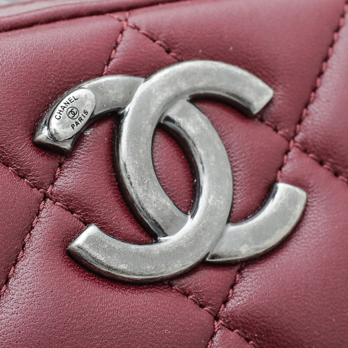 Chanel Burgundy CC Trendy Bowling Large Bag