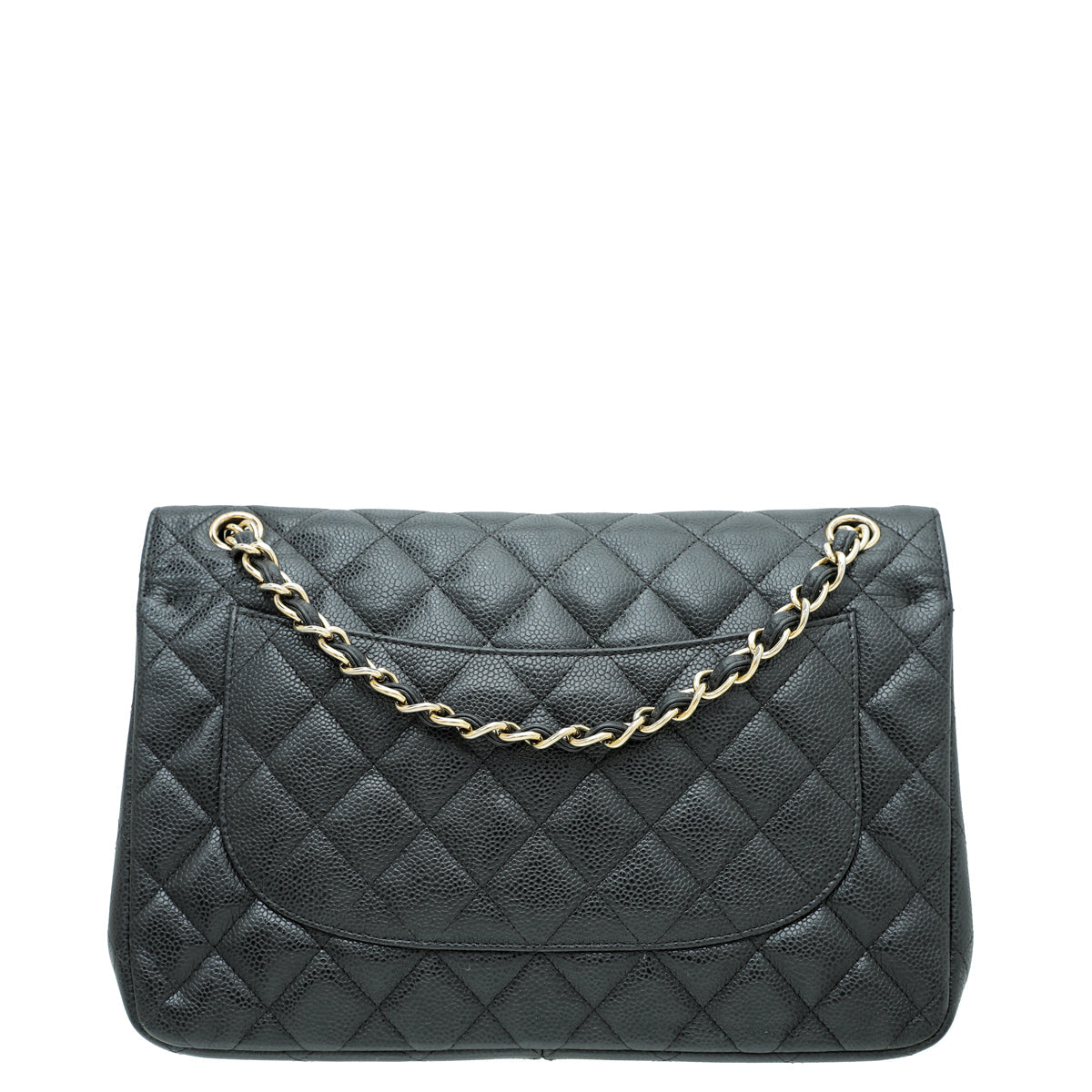 Chanel Black CC Classic Double Flap Jumbo Bag