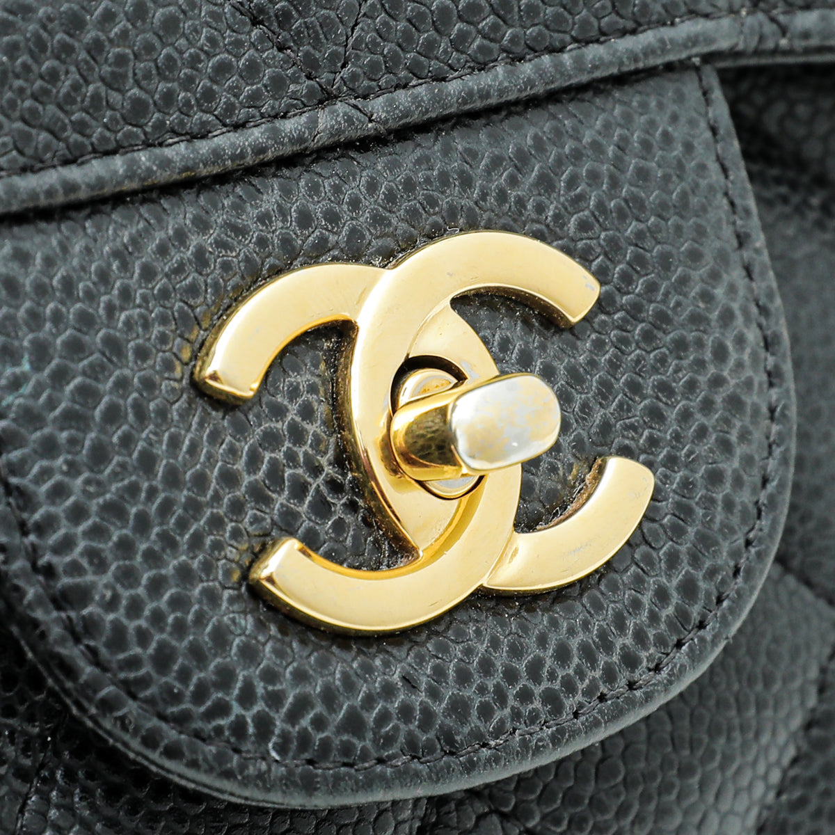 Chanel Black CC Classic Double Flap Jumbo Bag