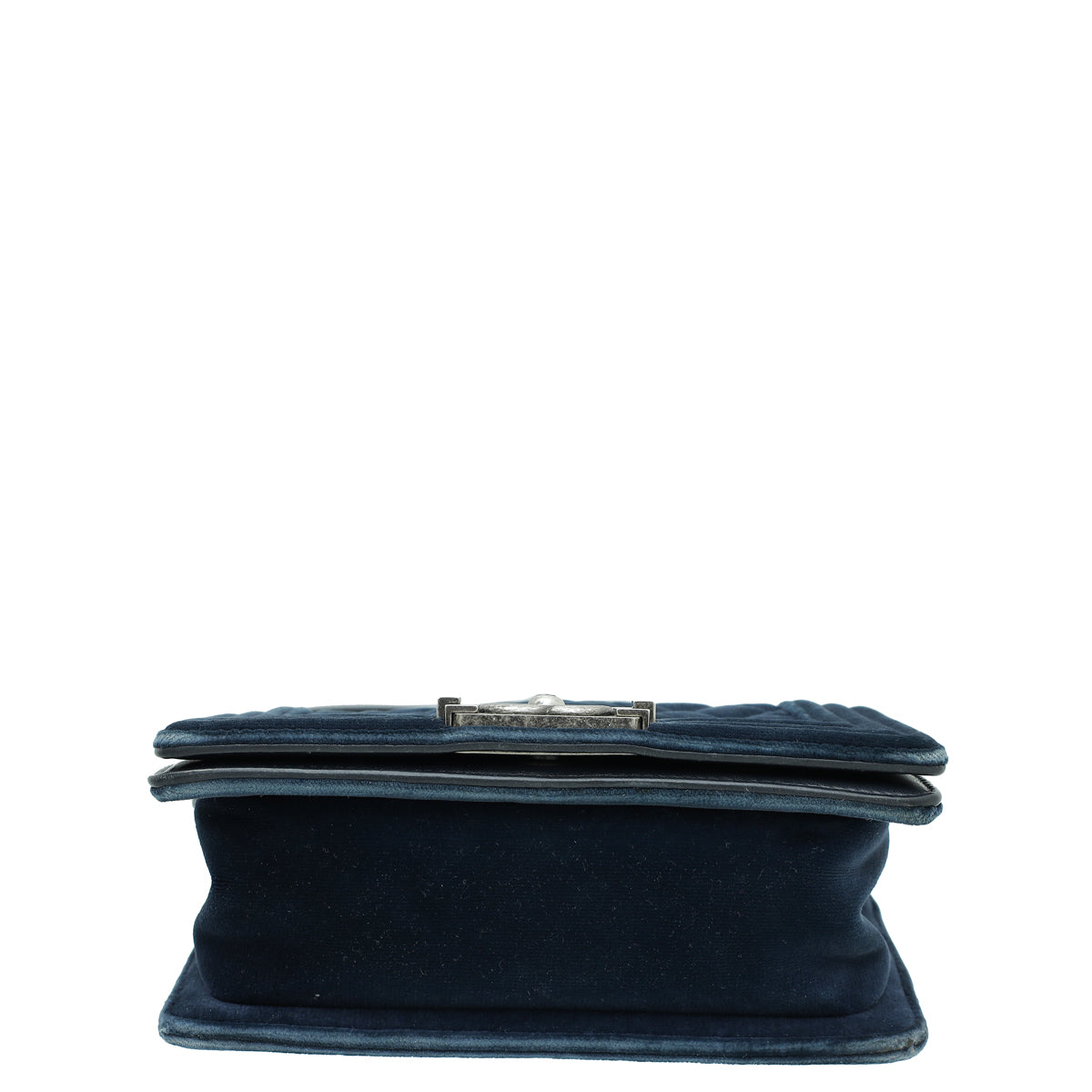 Chanel Navy Blue Velvet Le Boy Small Bag