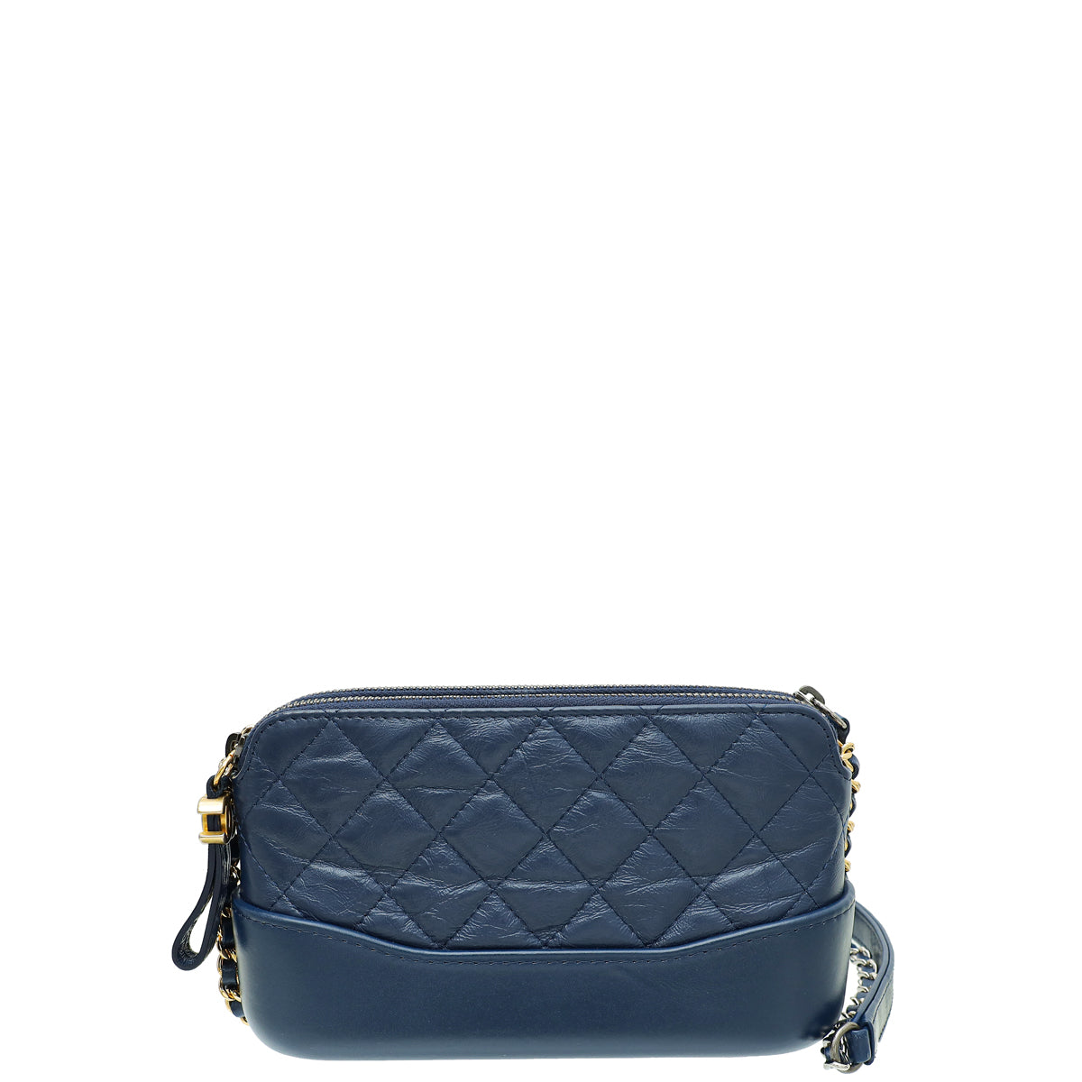 Chanel  Blue Gabrielle Double Zip Chain Pouch