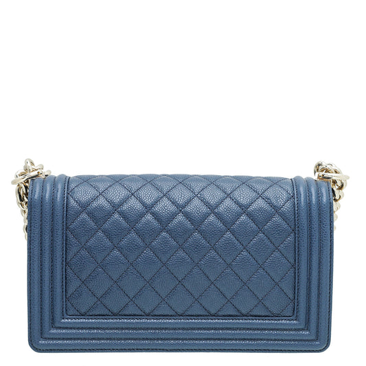 Chanel Navy Blue Le Boy Medium Bag