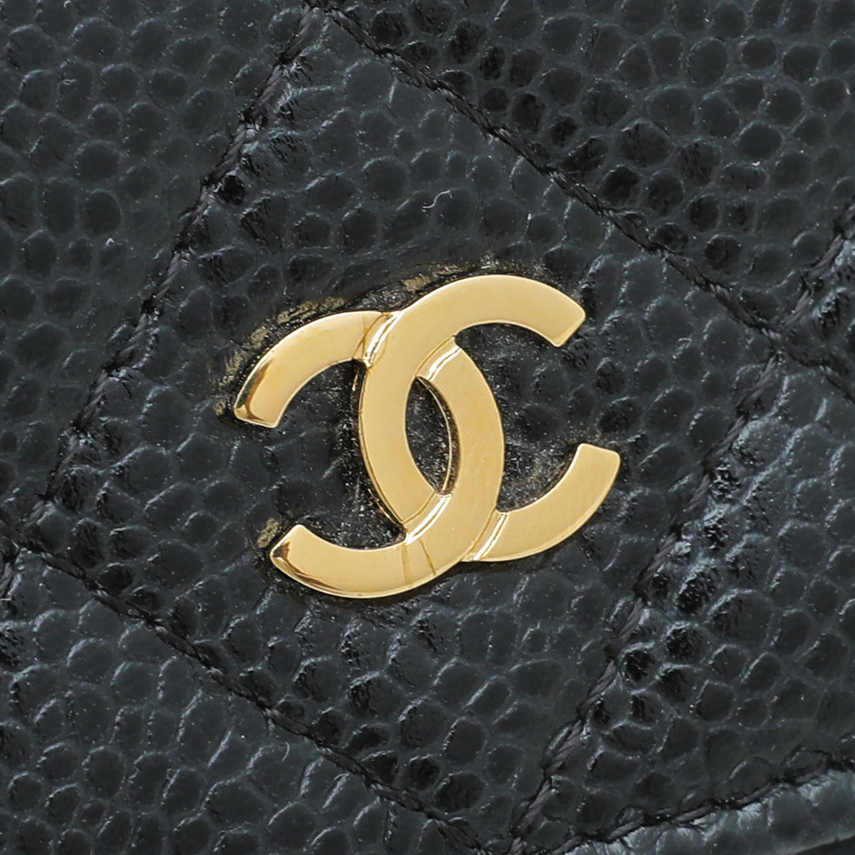 Chanel Black CC Classic Wallet On Chain