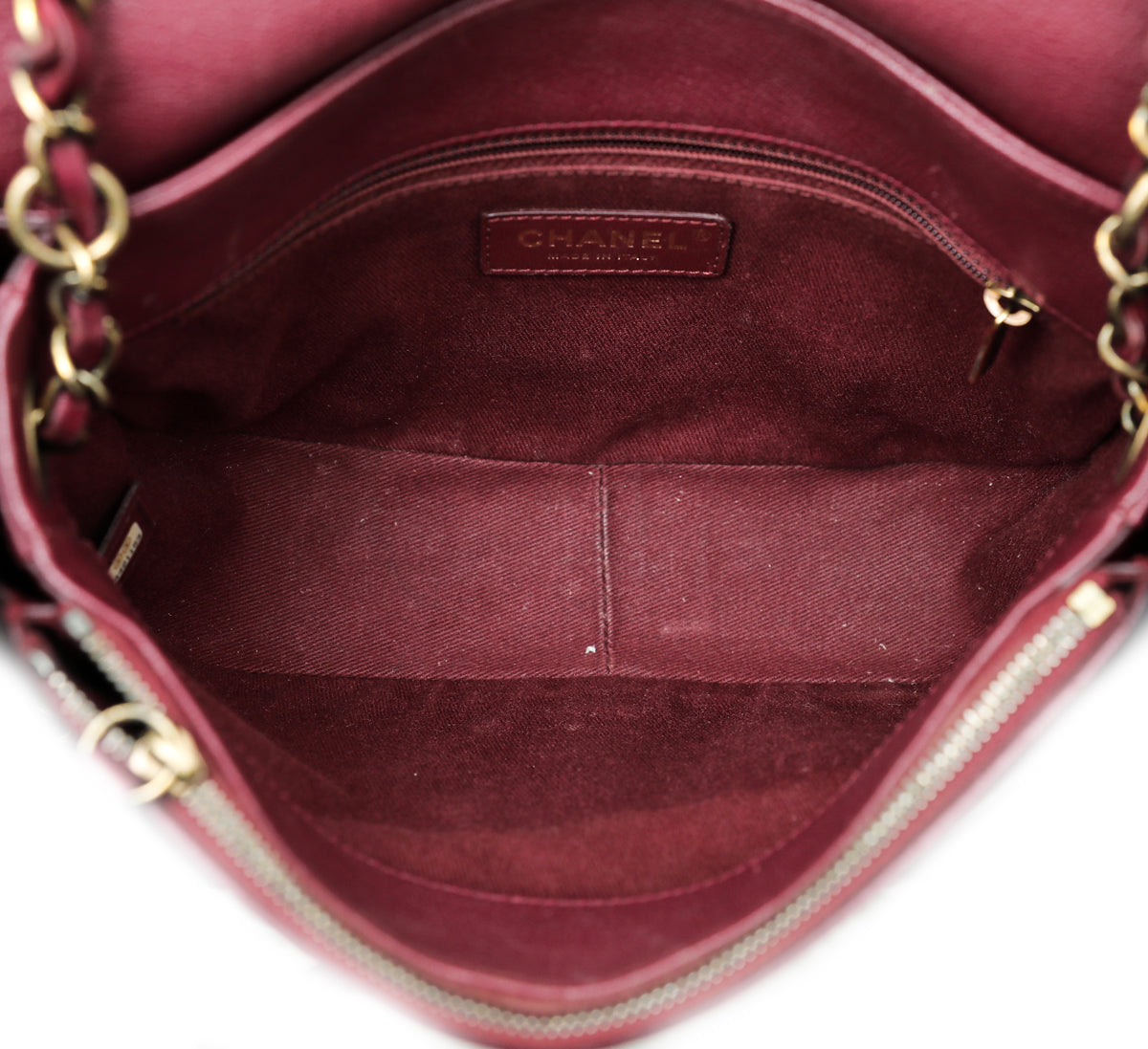 Chanel Burgundy CC Coco Curve Flap Bag