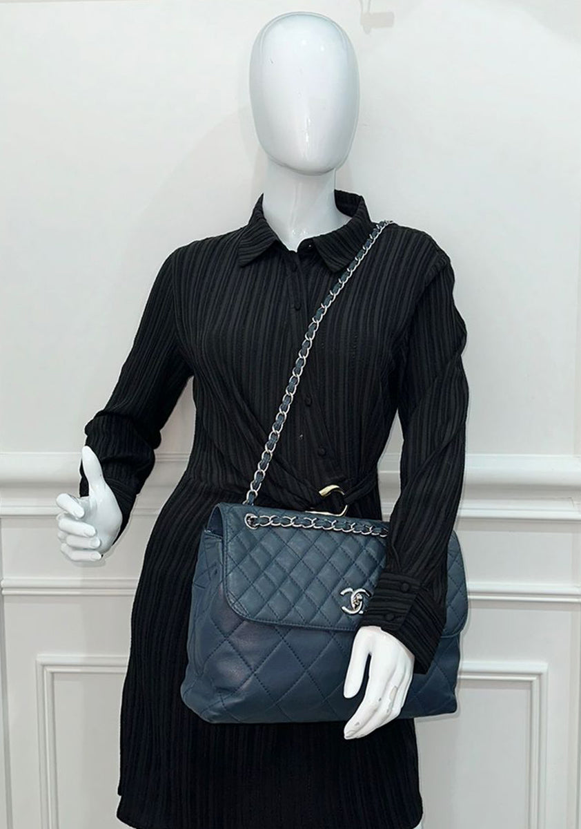 Chanel Navy Blue CC Flap Bag