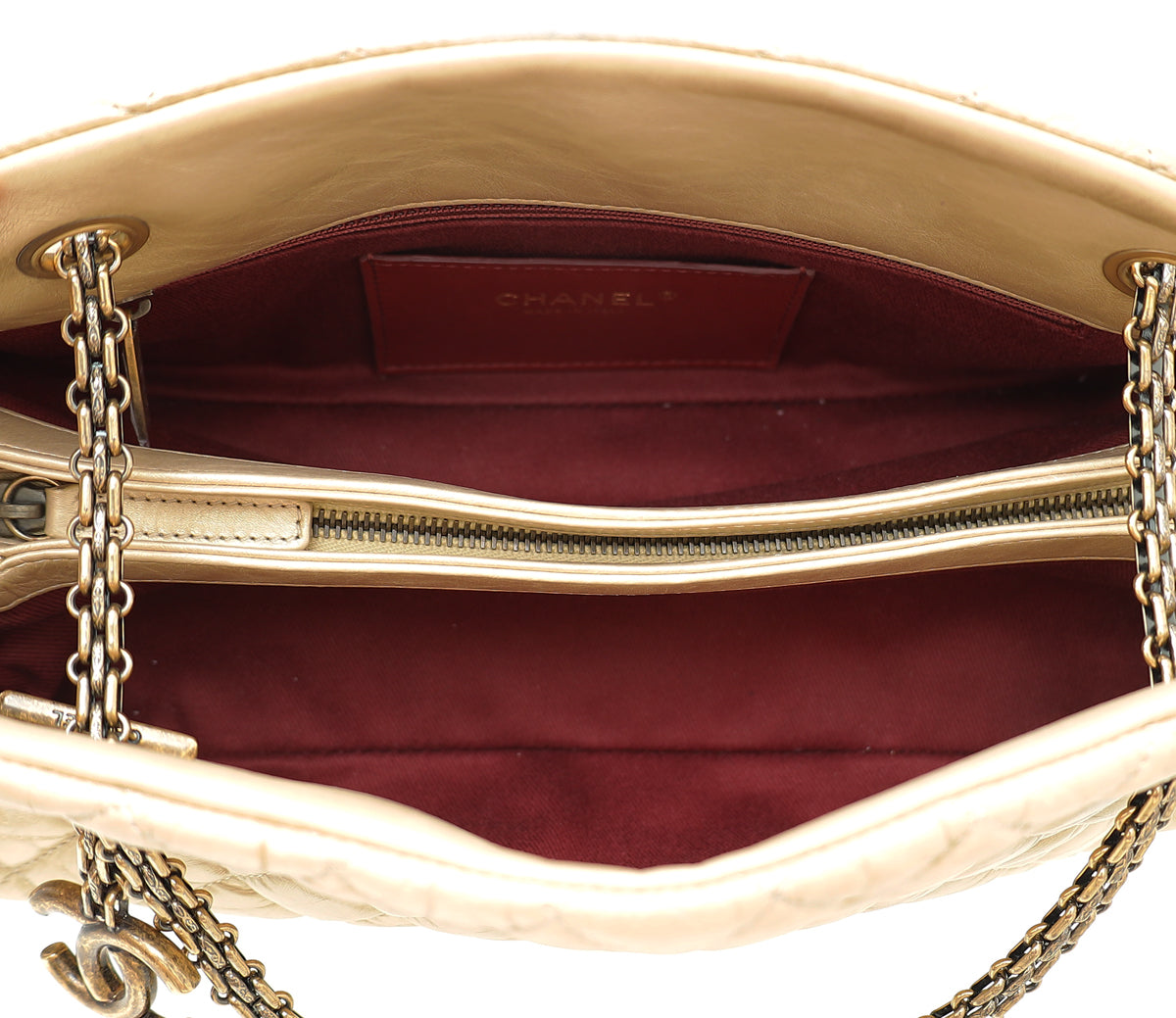 Chanel Gold CC Just Mademoiselle Bowling Bag