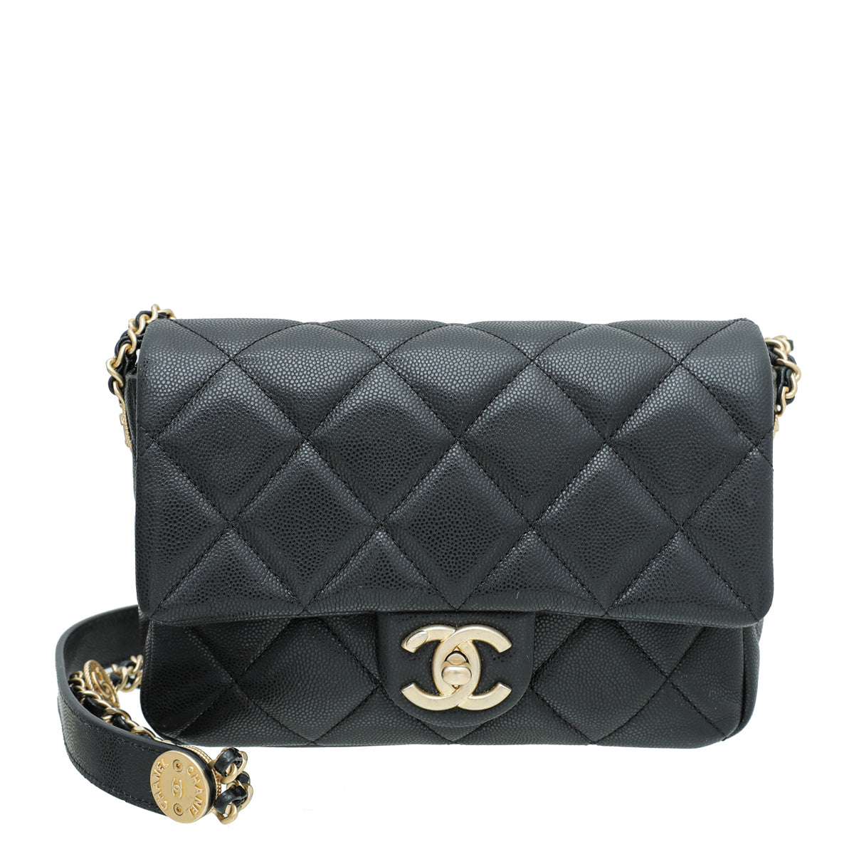 Chanel Black CC Twist Button Small Bag