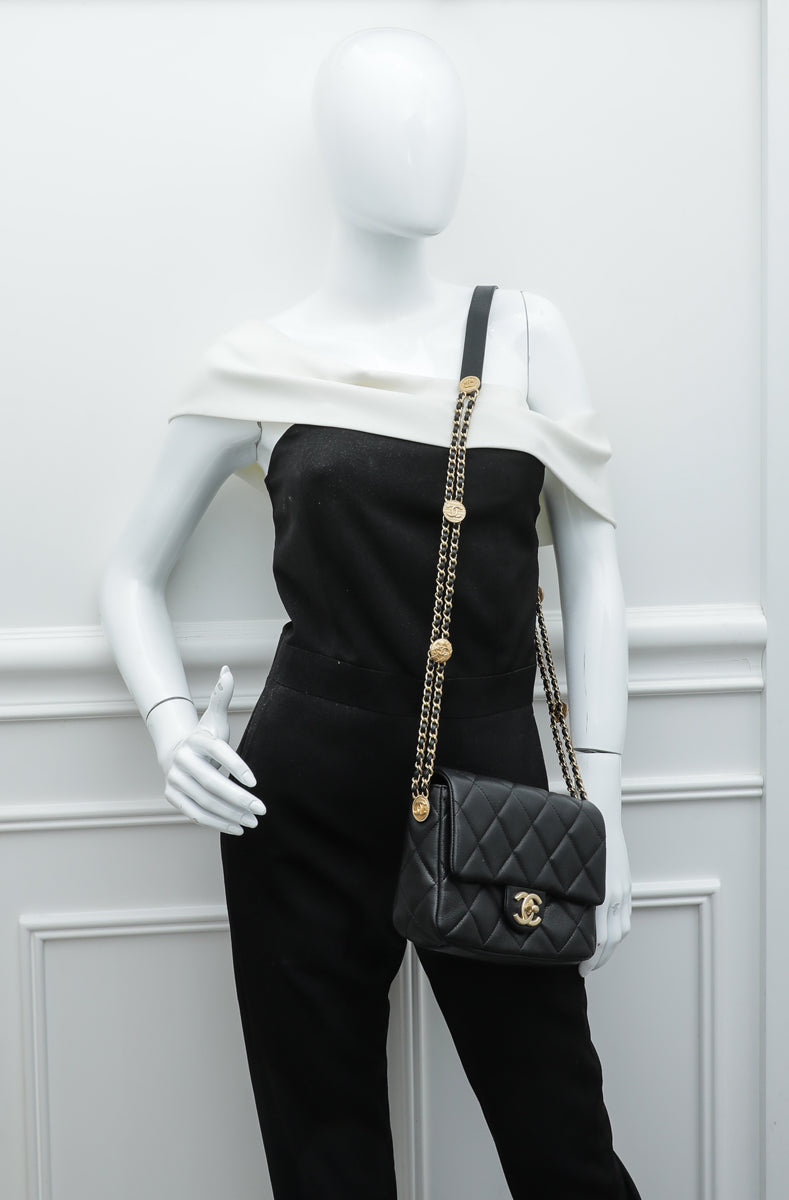 Chanel Black CC Twist Button Small Bag