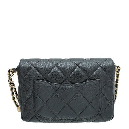 Chanel Black CC Twist Button Small Bag