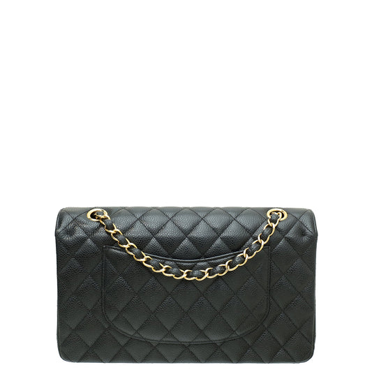 Chanel Black CC Classic Double Flap Medium Bag