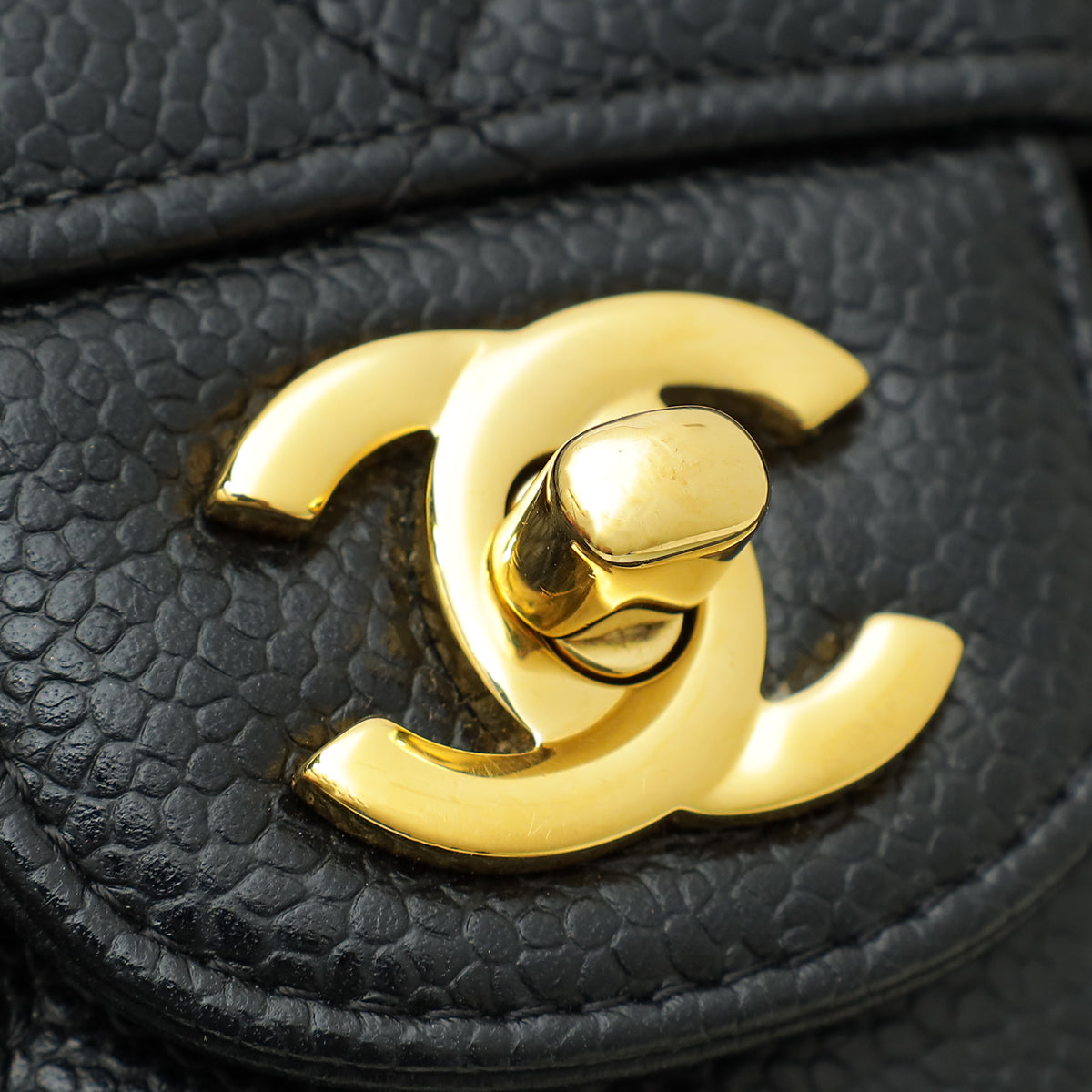 Chanel Black CC Classic Double Flap Medium Bag