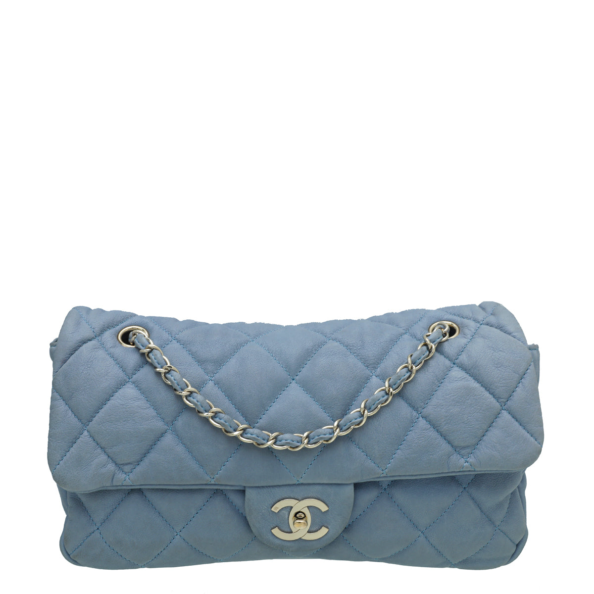 Chanel Light Blue CC Soft Single Flap Bag