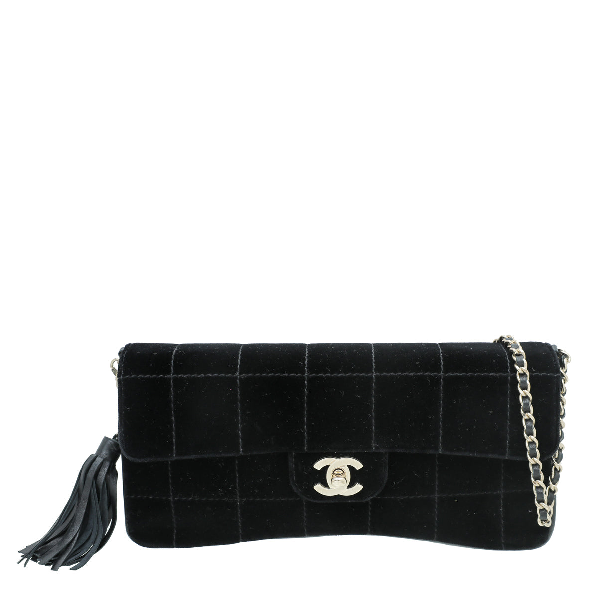 Chanel Black Chocolate Bar Tassel Flap Bag