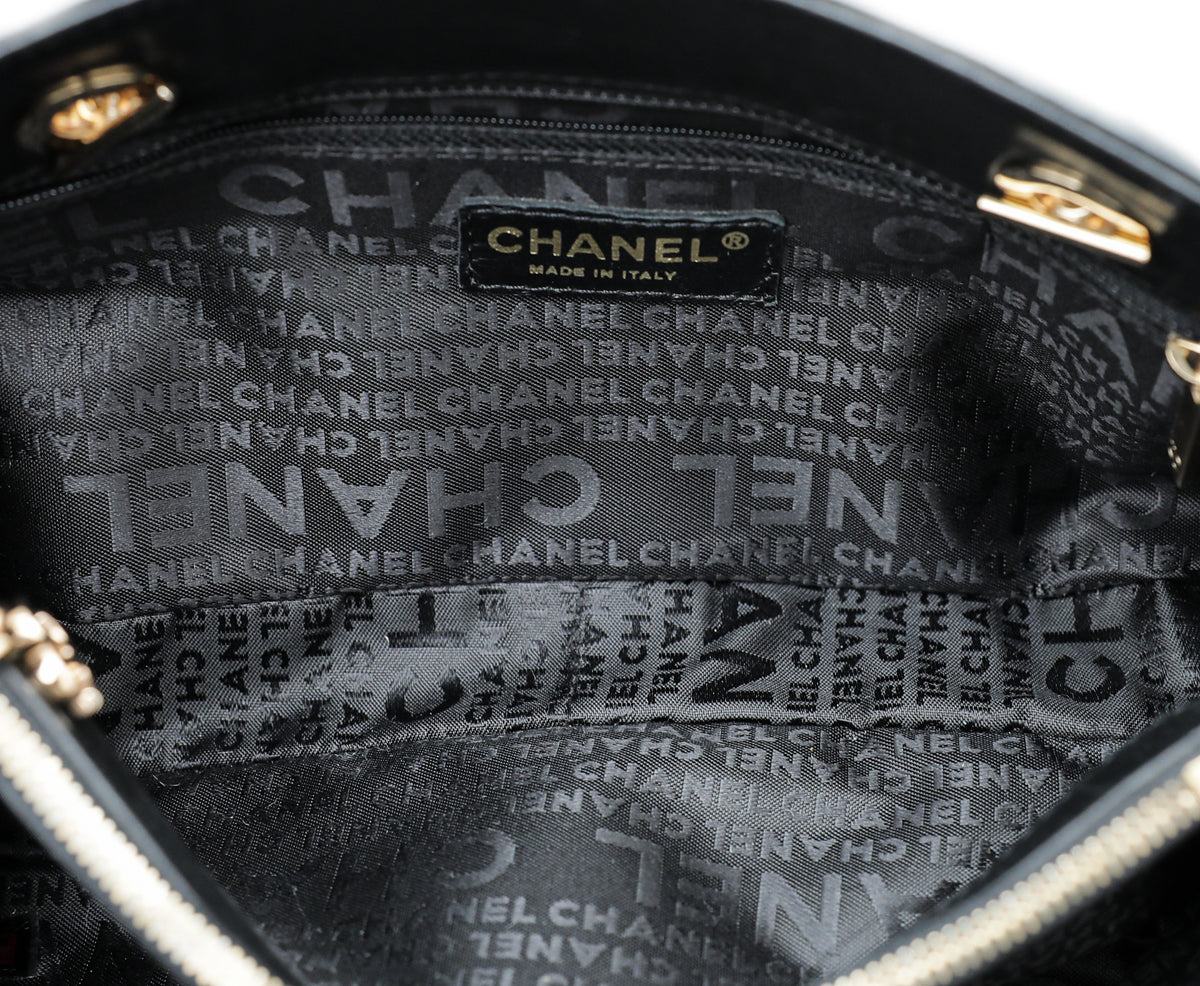 Chanel Black Multicolor Needlepoint Precious Symbols Bag