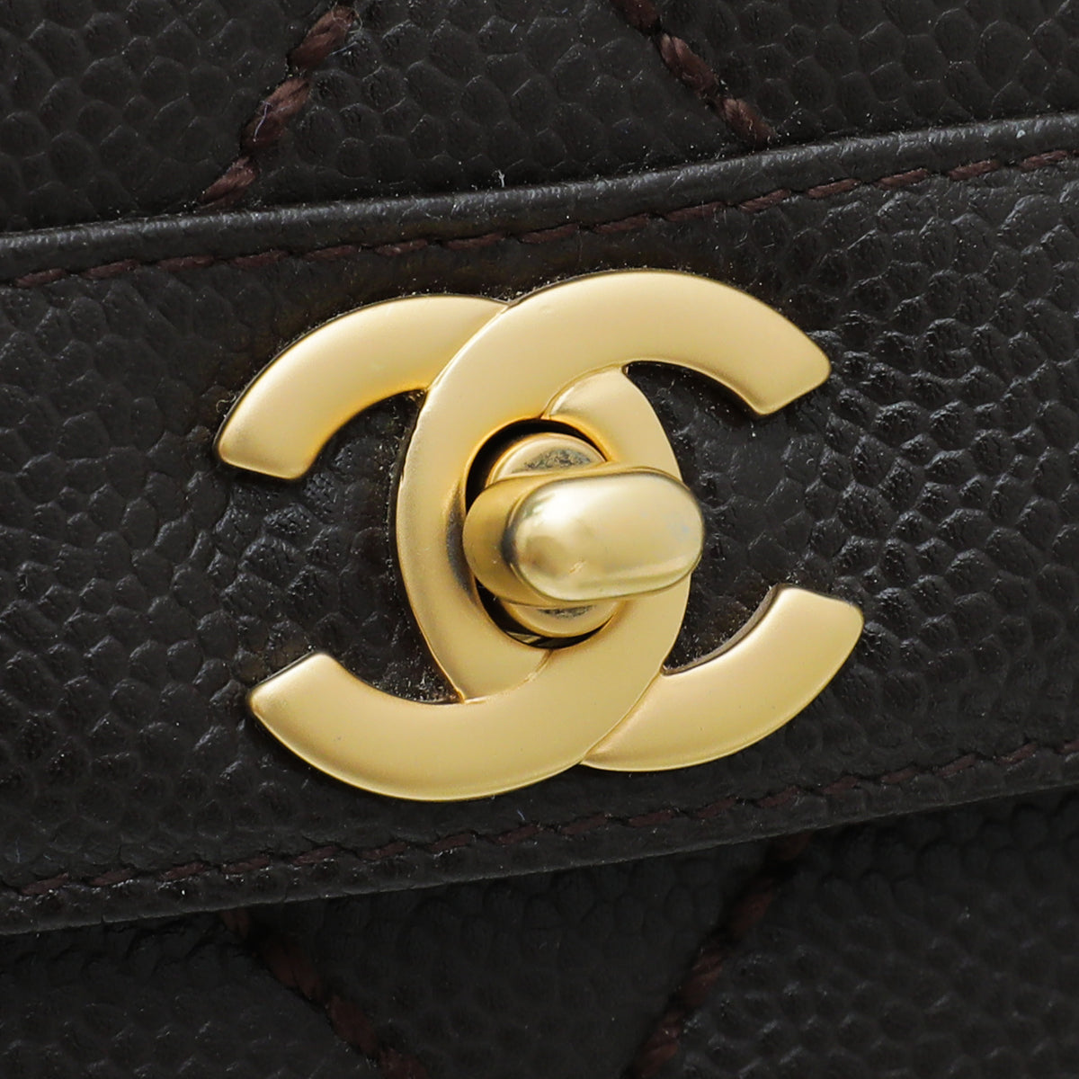 Chanel Chocolate Diamond Quilt Border Flap Medium Bag