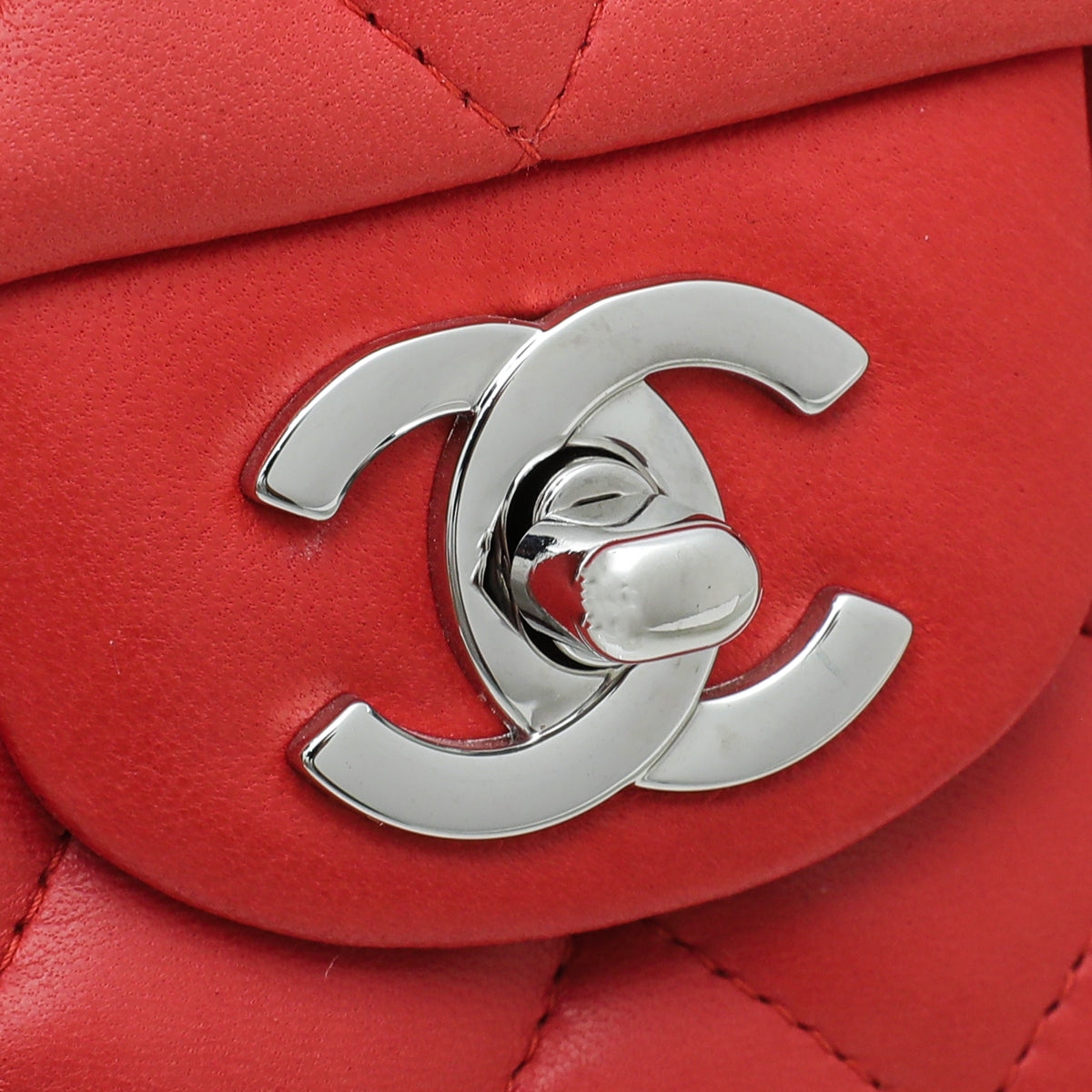 Chanel Light Red Ladybug Single Flap Medium Bag