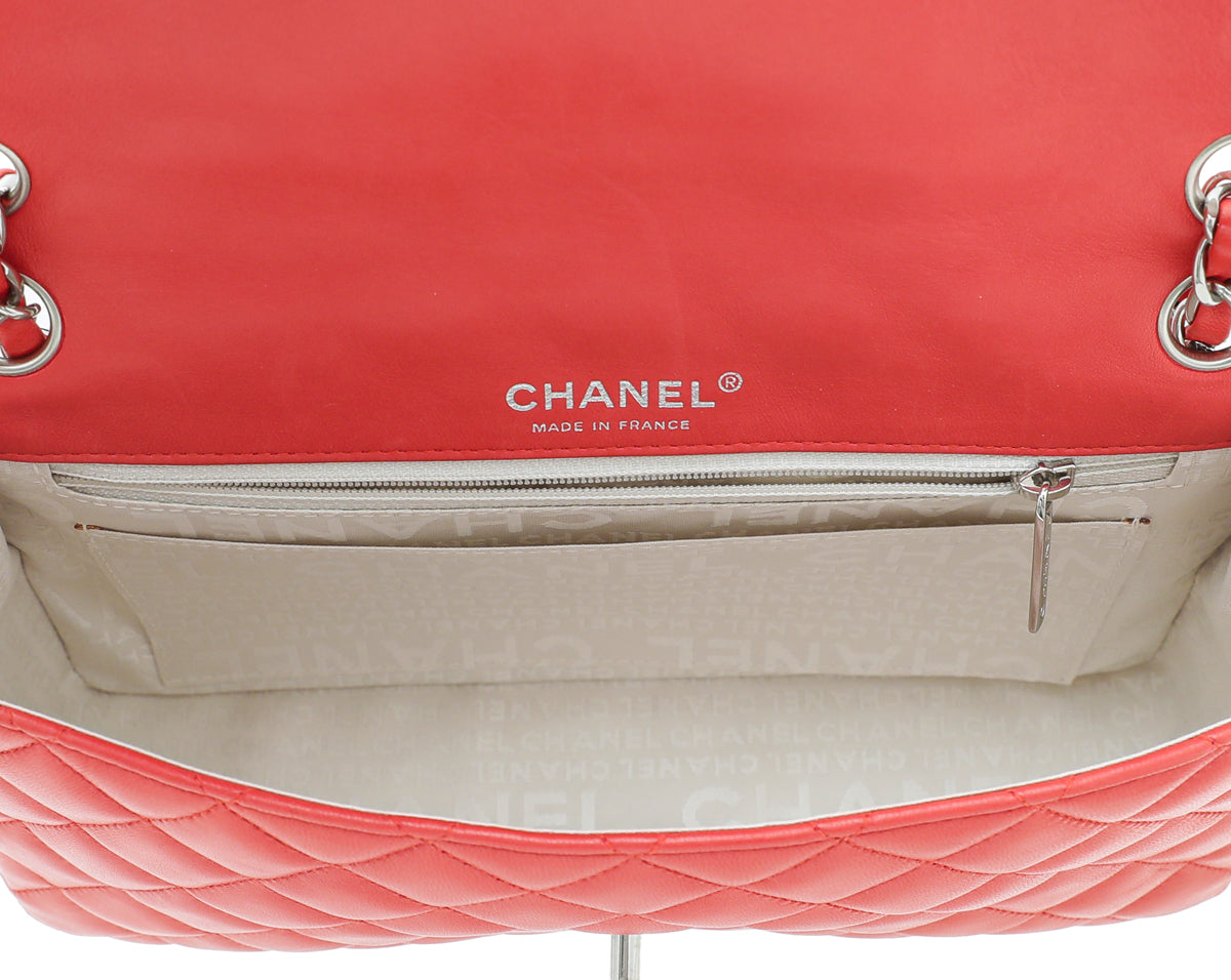 Chanel Light Red Ladybug Single Flap Medium Bag