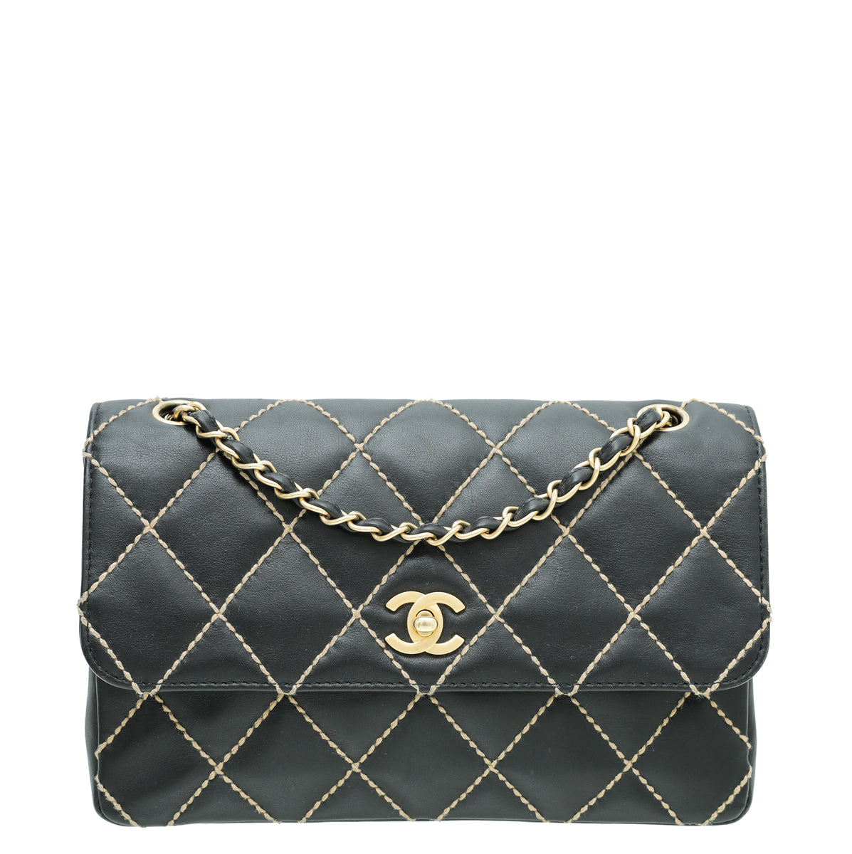 Chanel Black Wild Stitch Flap Bag