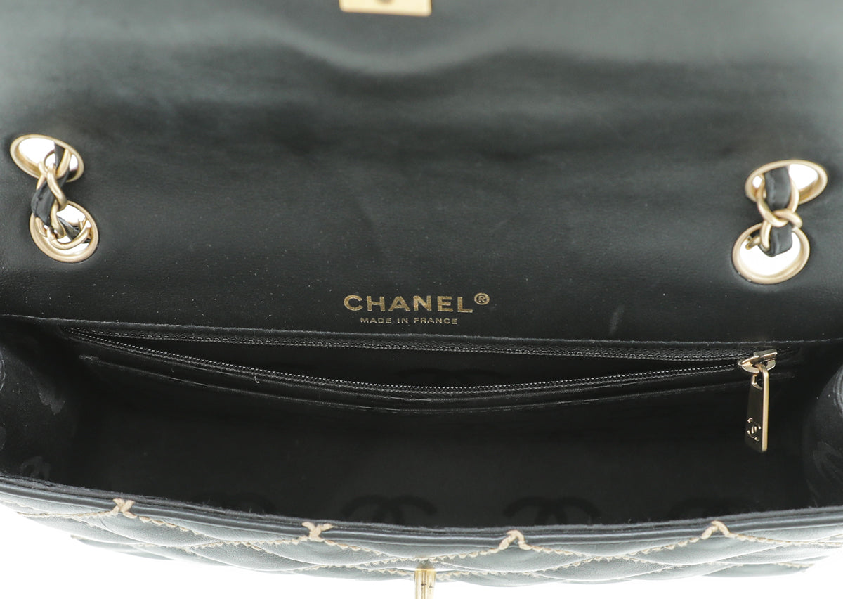 Chanel Black Wild Stitch Flap Bag