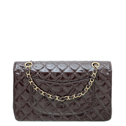 Chanel Burgundy CC Classic Double Flap Medium Bag