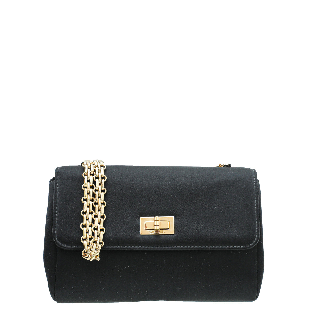 Chanel Black Satin Reissue Chain Pouch