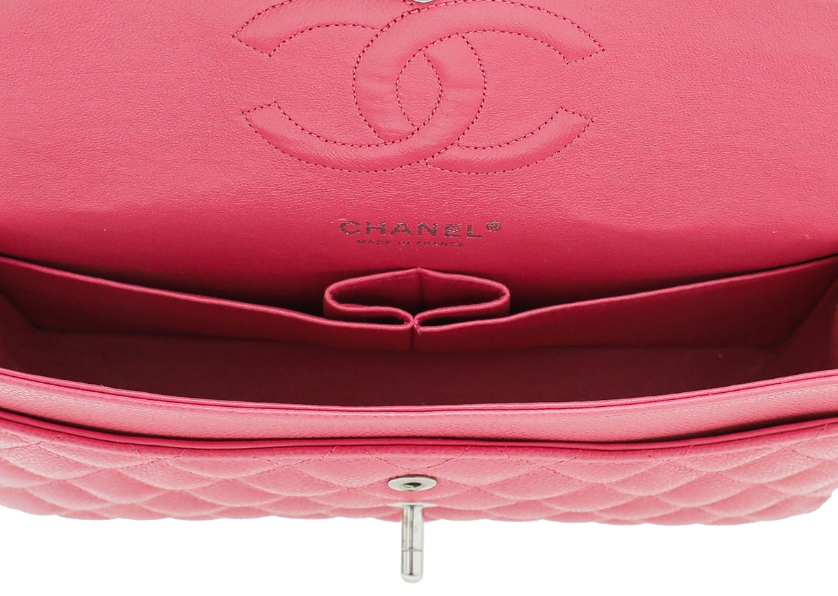 Chanel Pink Classic Double Flap Medium Bag