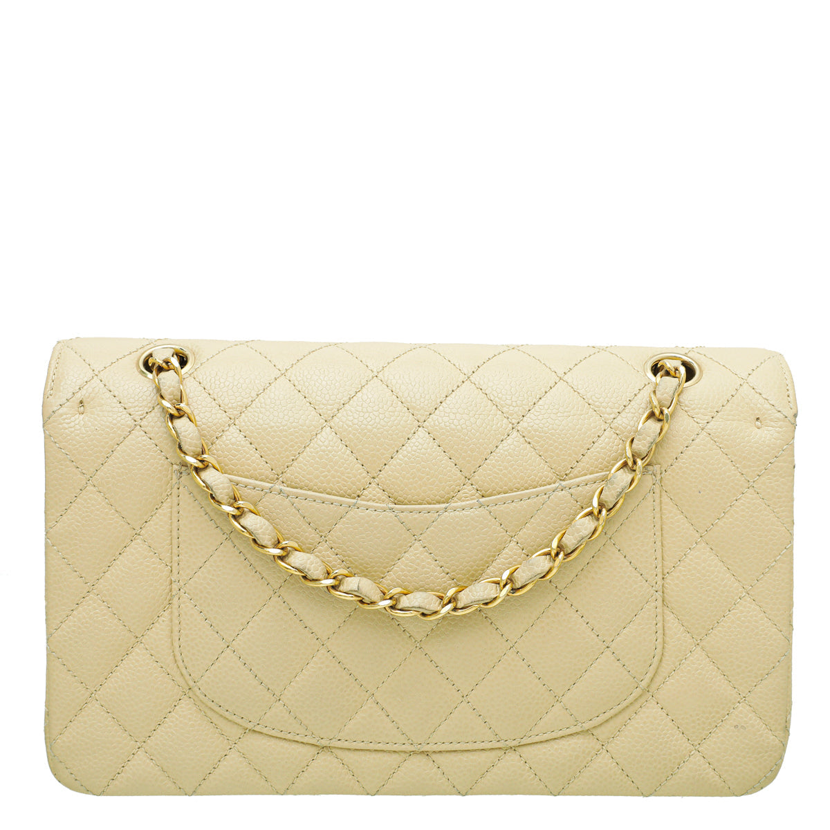 Chanel Beige Classic Double Flap Medium Bag