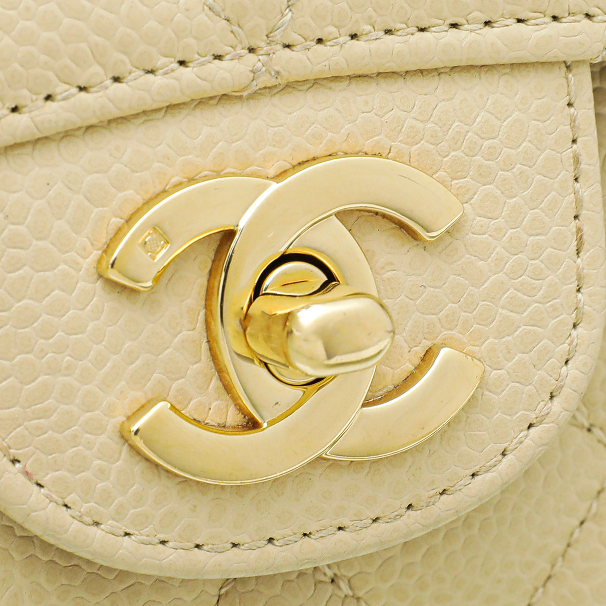 Chanel Beige Classic Double Flap Medium Bag