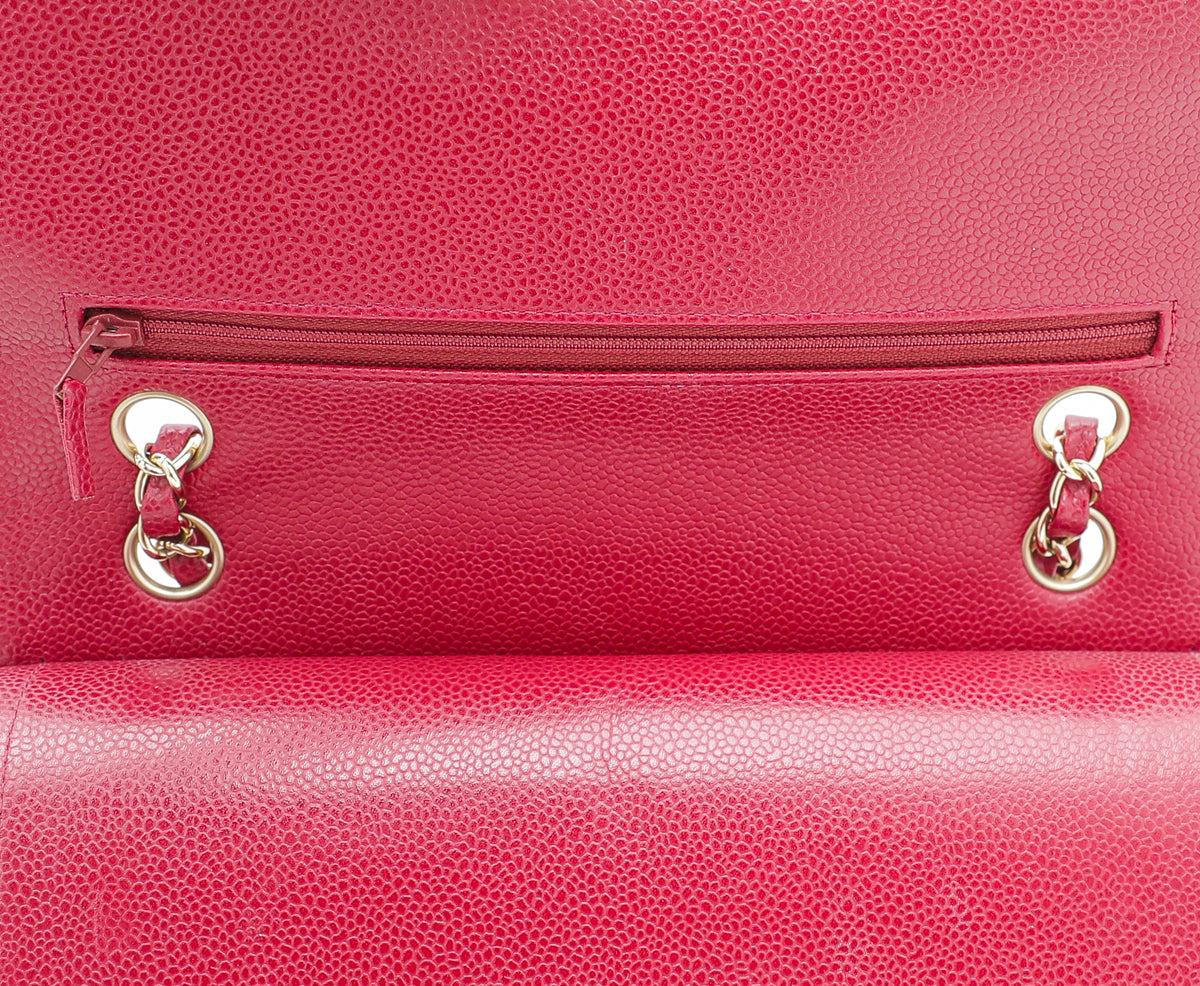 Chanel Red Classic Double Flap Medium Bag