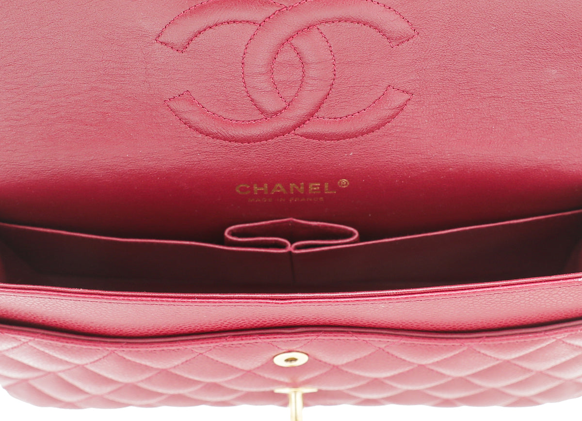 Chanel Red Classic Double Flap Medium Bag