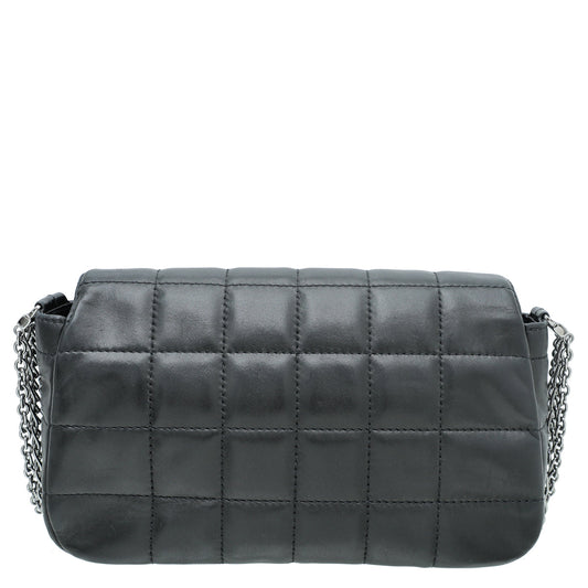 Chanel Black Chocolate Bar Multi Chain Flap Bag