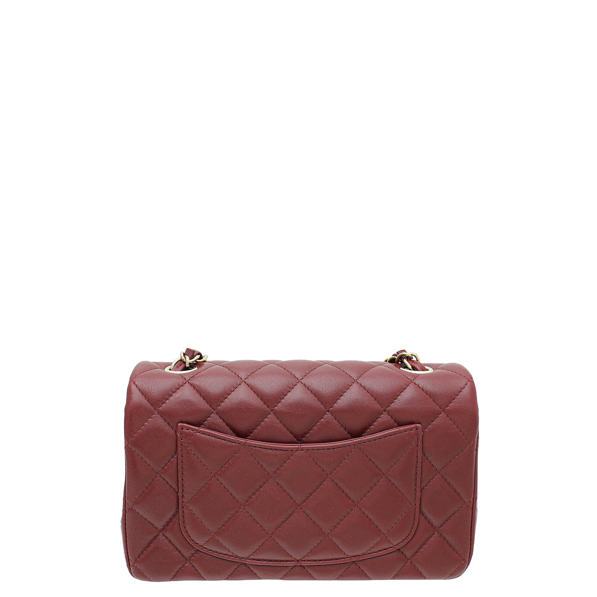 Chanel Burgundy CC Mini Rectangular Flap Bag