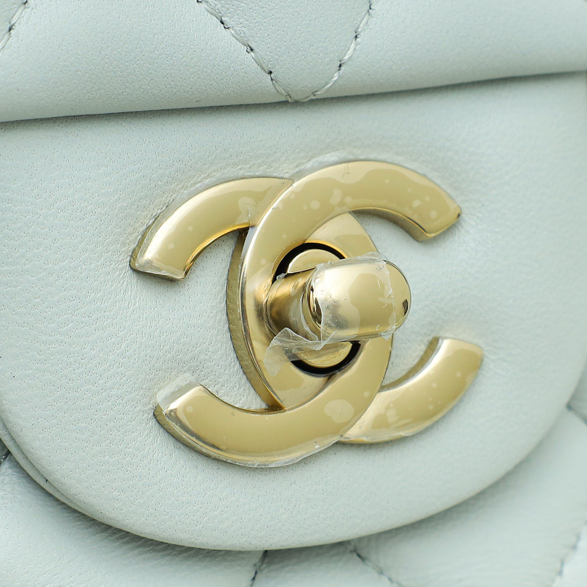 Chanel Light Pearl Grey Mini Rectangular Classic Flap Mini Bag