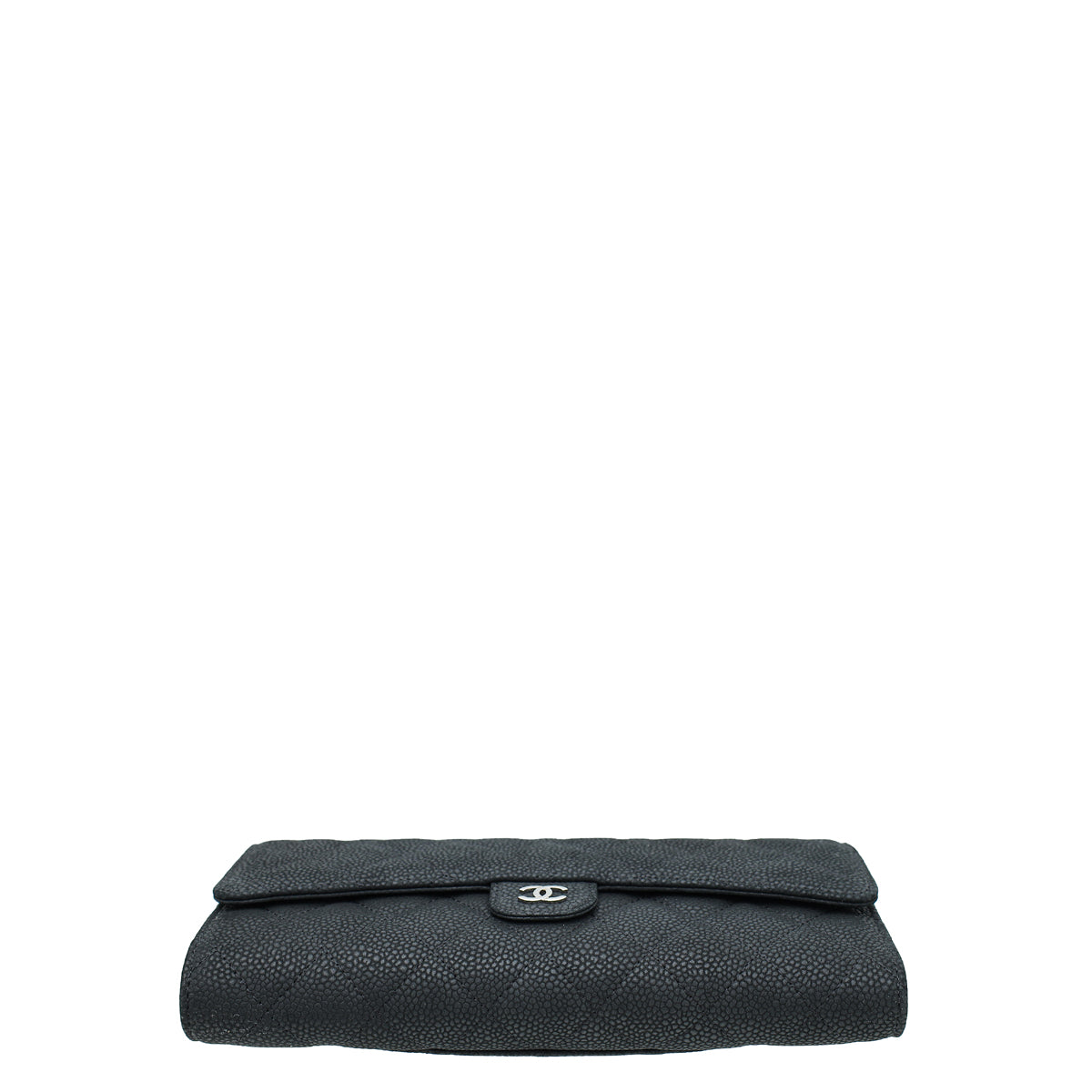 Chanel Black CC Nobuck Long Travel Wallet