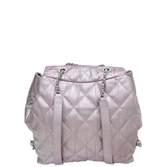 Chanel Metallic Pink Ground Control Backpack Bag