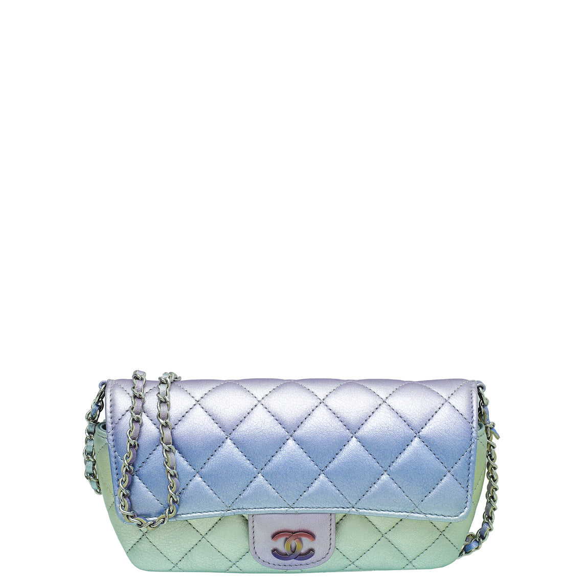 Chanel Multicolor CC Glasses Case With Chain