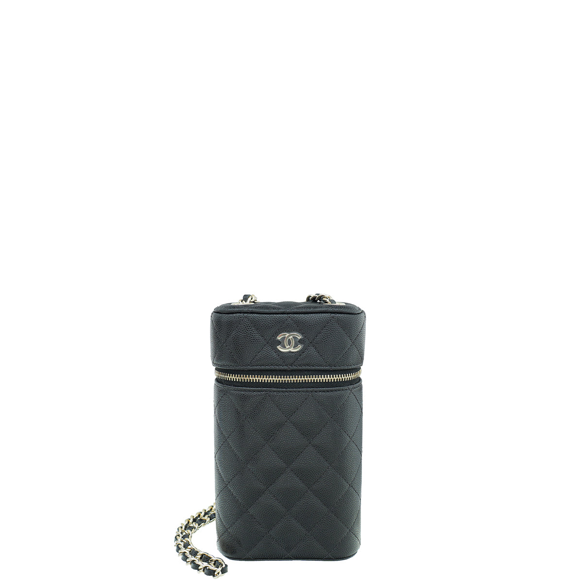 Chanel Black Classic Vanity Phone Holder w/Chain